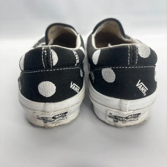 Vans Slip-On Women Size 7 Black Polka Dot Vault Originals Sneakers - Picture 5 of 9